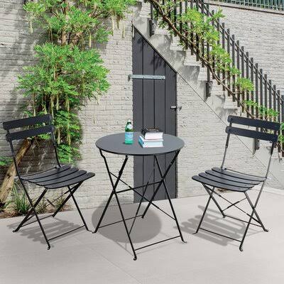 Black Bistro Set E896