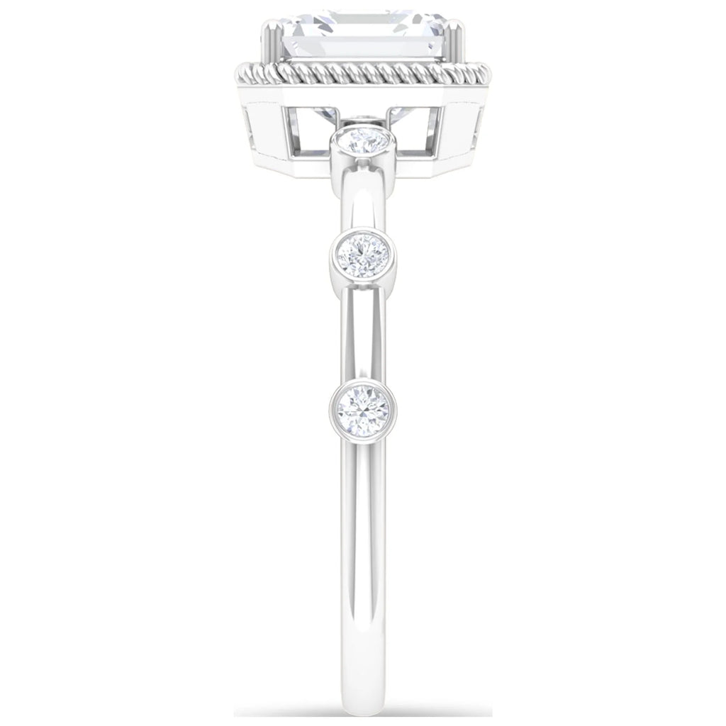 Moissanite Solitaire Engagement Ring - 8 MM - 925 Sterling Silver X83297