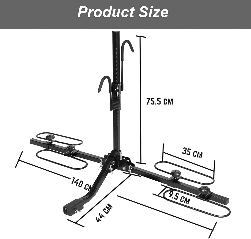 2 Bikes Hitch Mount Platform Bike Rack B598442