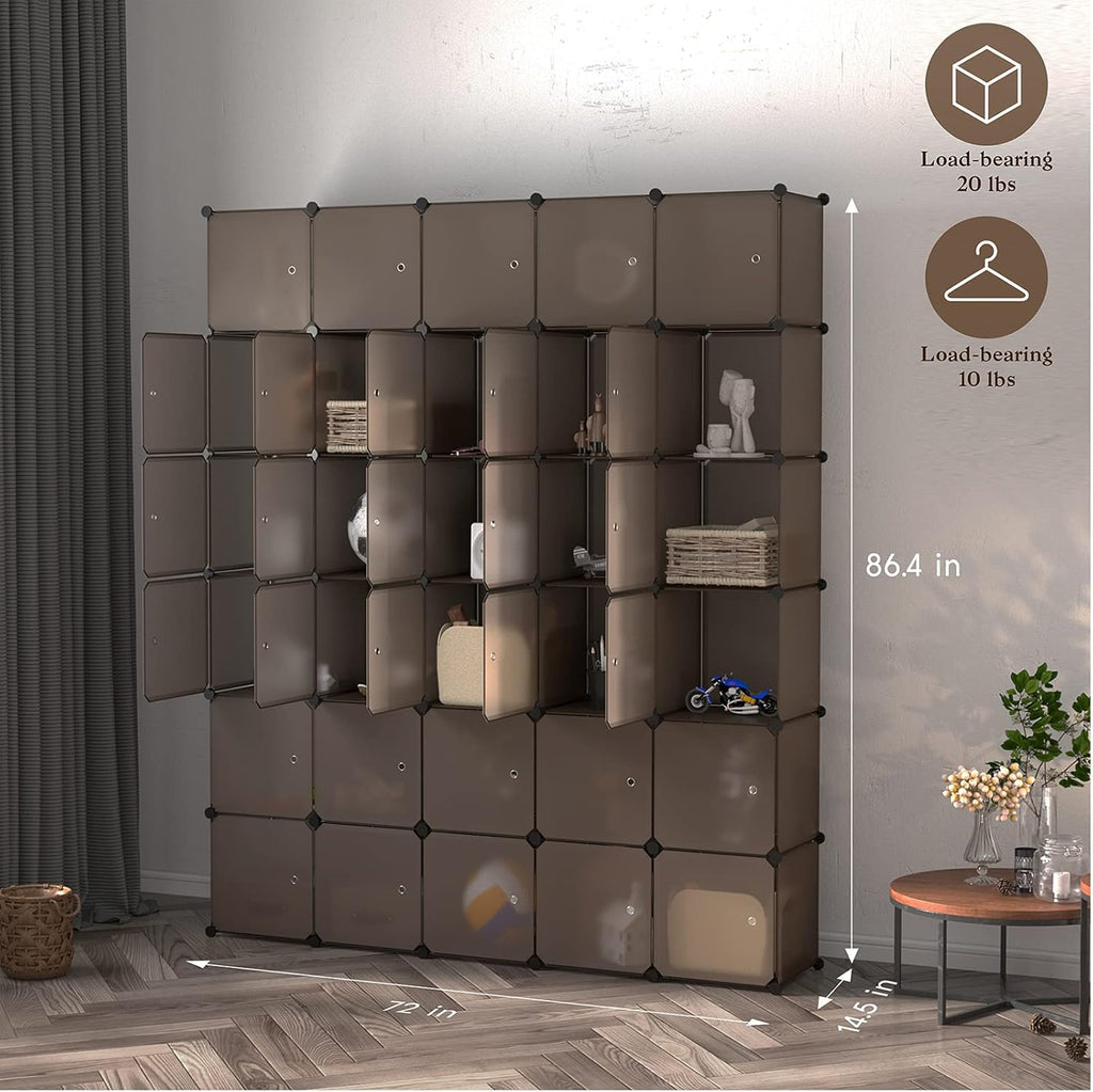 30-Cube Plastic Closet Organizer Shelves Q76027