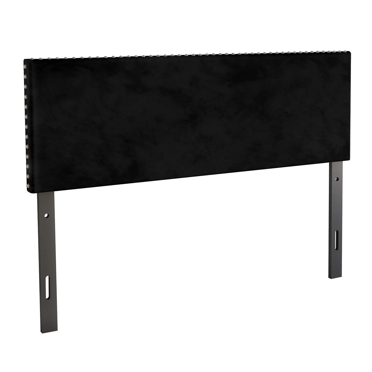 Black Velvet Upholstered Headboard S735