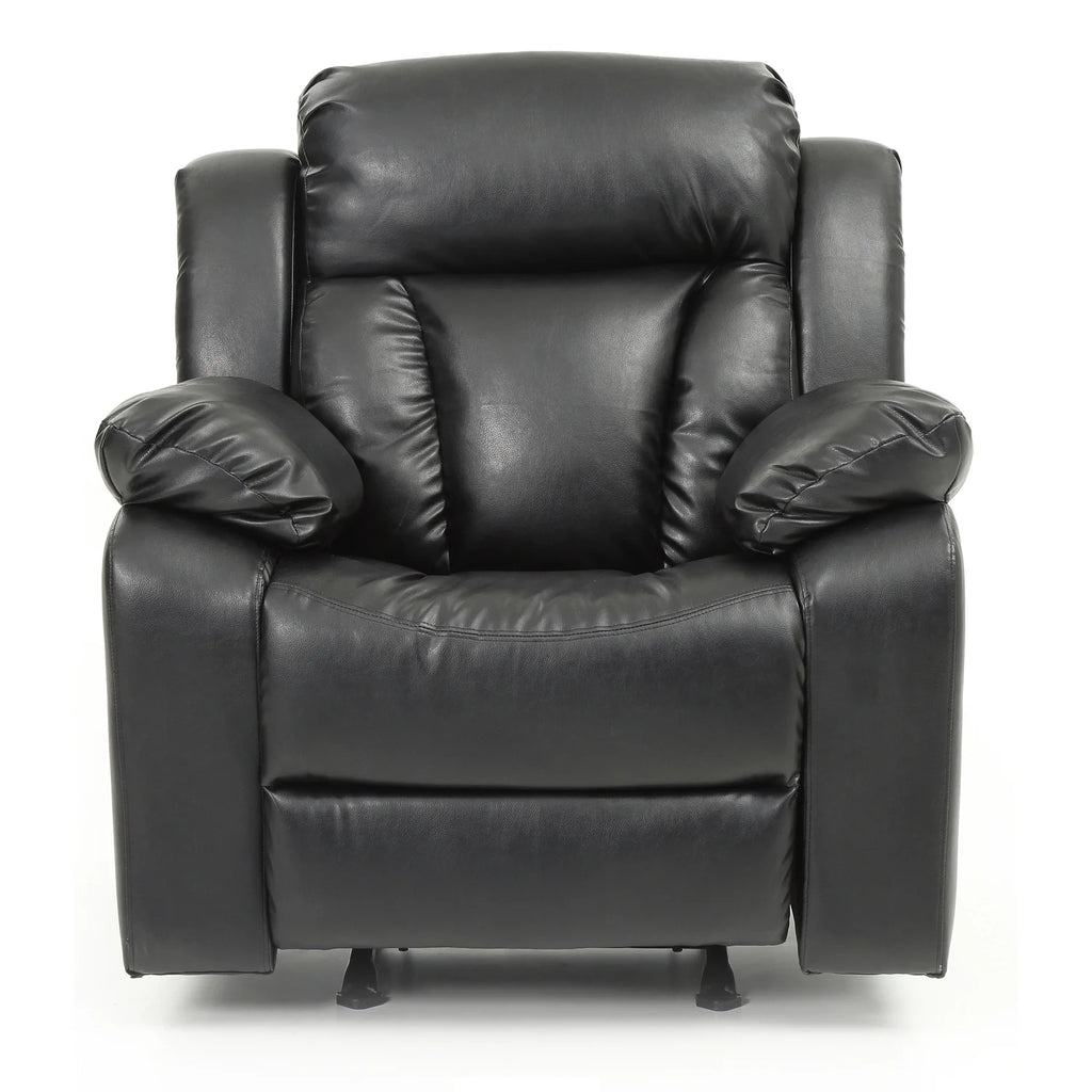 Black Faux Leather Reclining Chair V79638