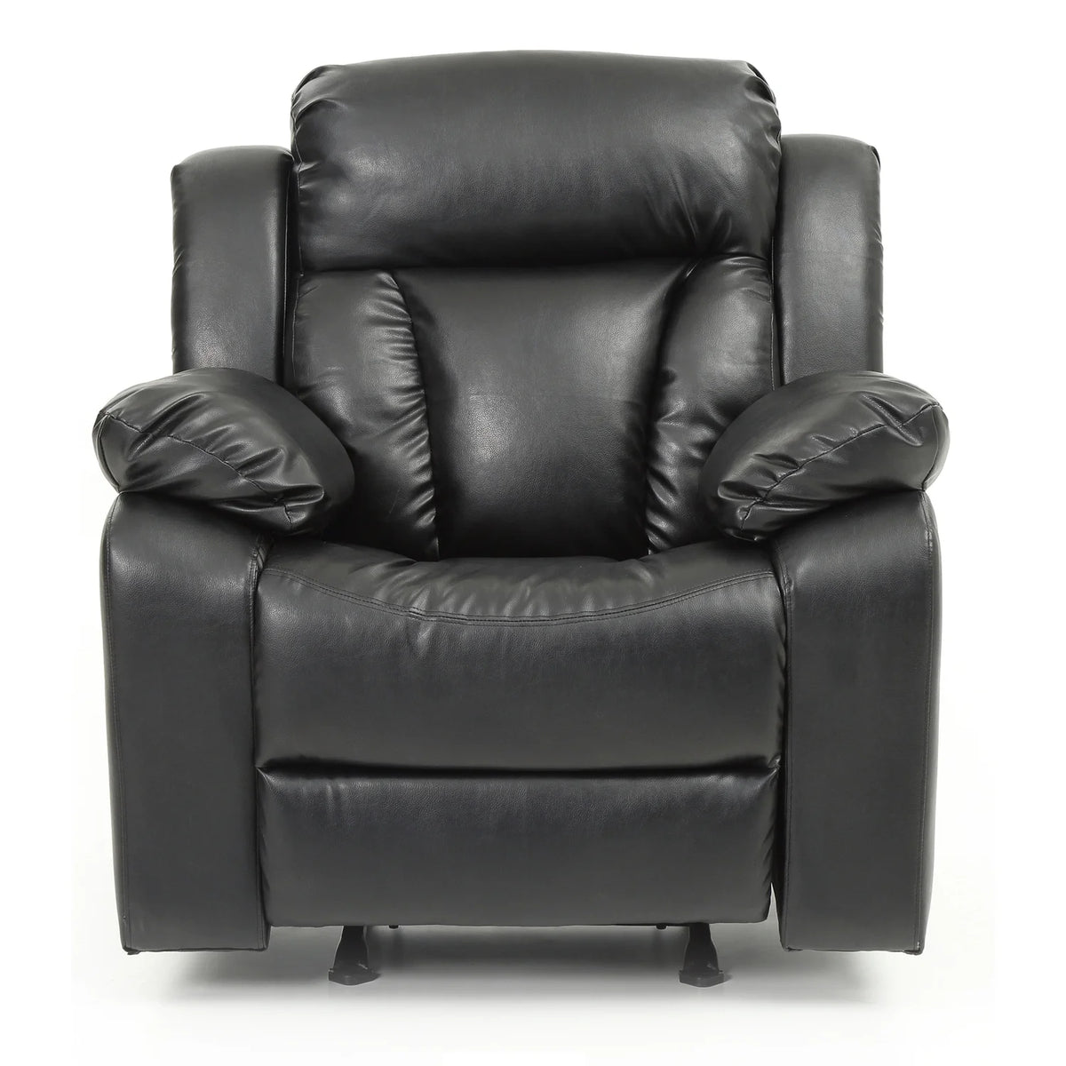 Black Faux Leather Reclining Chair V79638