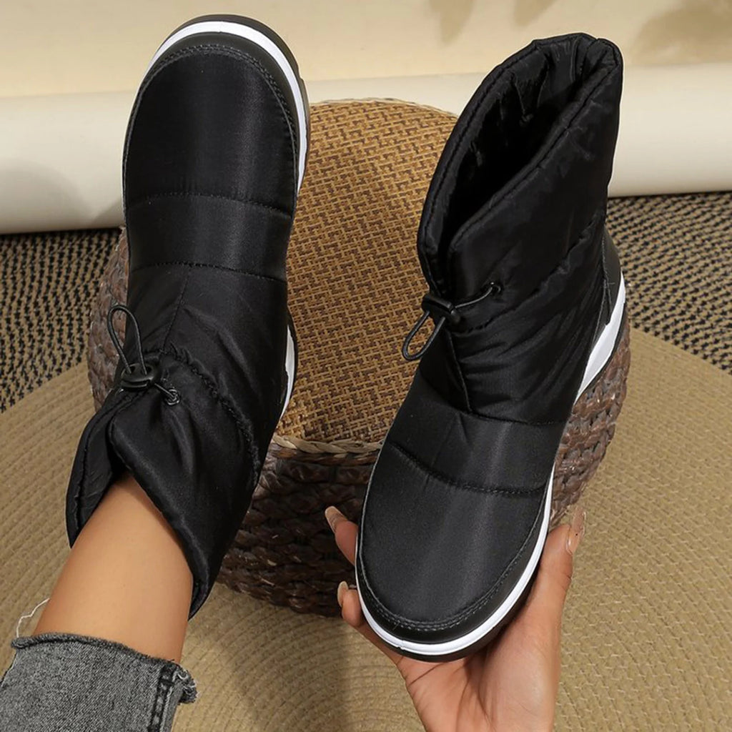 Snow Boots with Side Zippers Cotton Shoes Y517