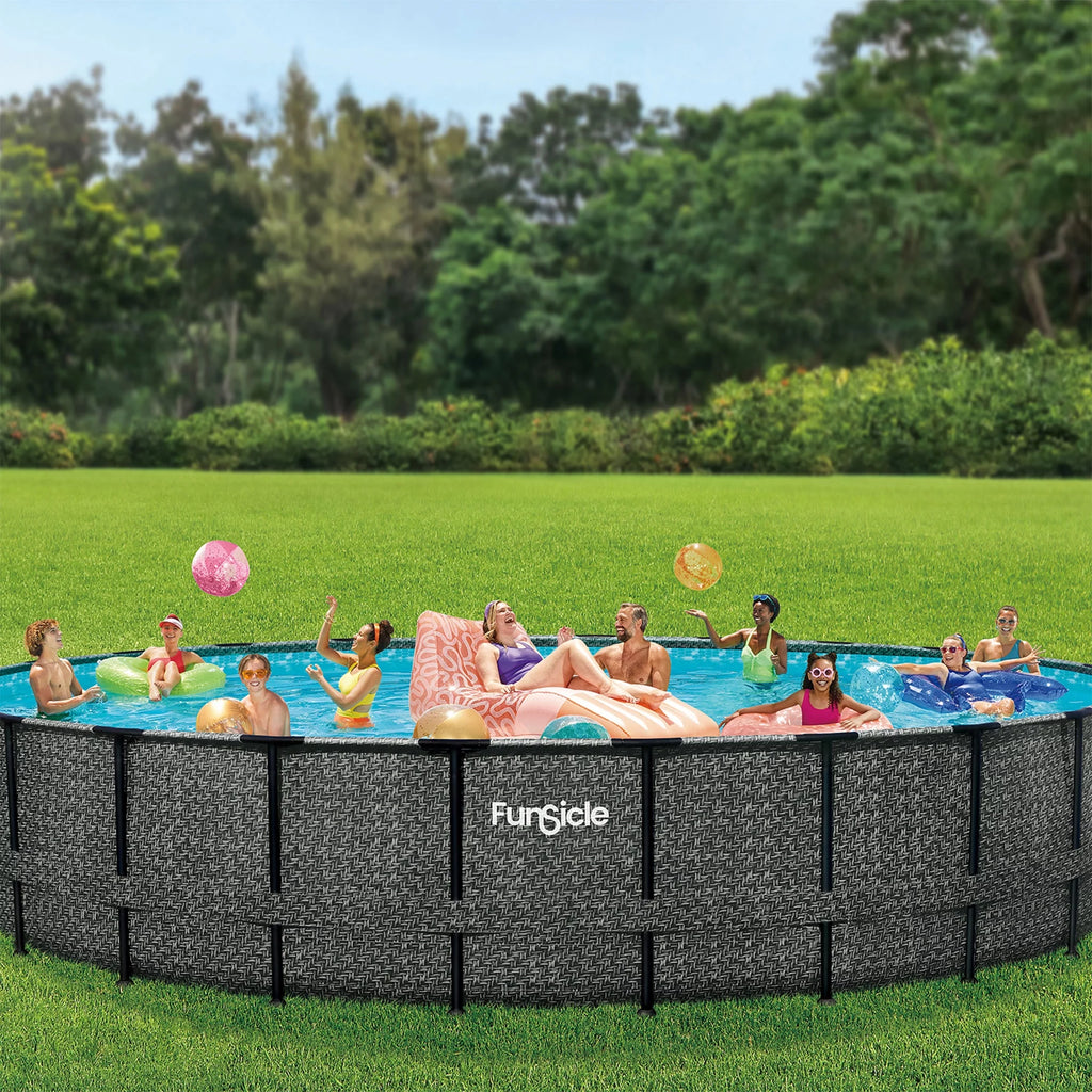 24' x 52" Round Above Ground Swimming Pool Y793