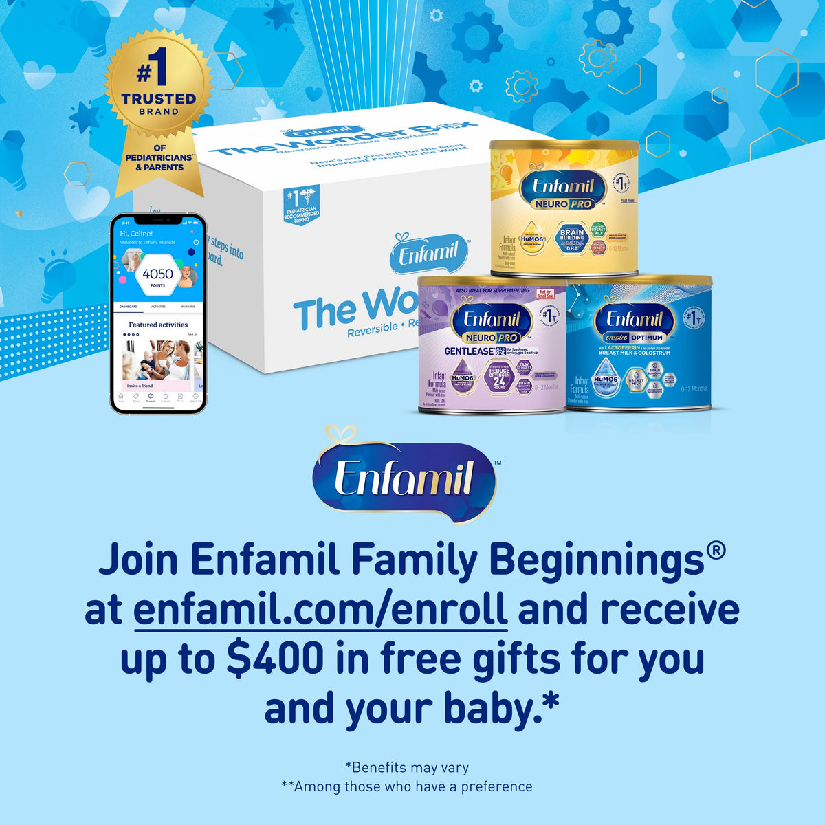 Enfamil Gentlease Baby Formula Powder Can, 12.4 Oz Y5433