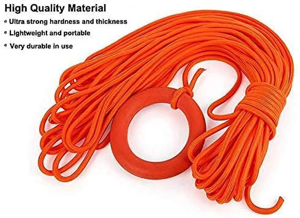 98.4FT Floating Throwing Rope Rescue Lifeline with Hand Ring X922