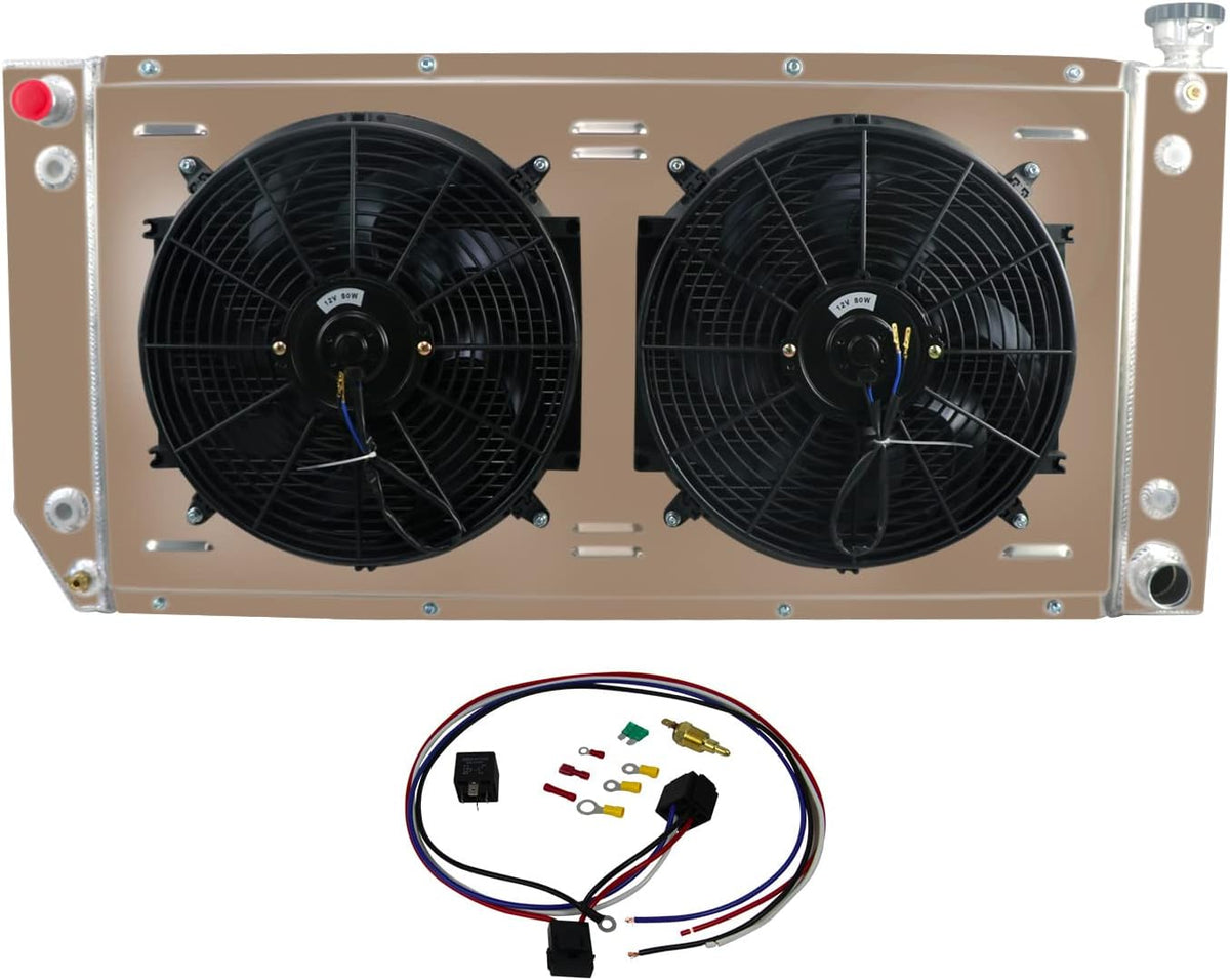 3 Row Radiator with Shroud Fan & Relay X3583