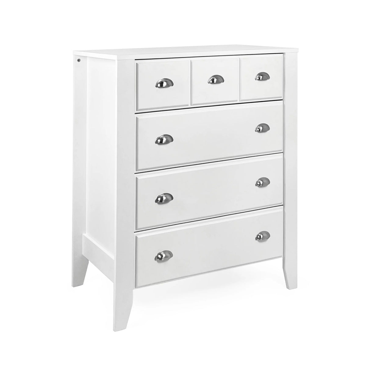 White 4 Drawer Faux Wood Dresser Y128
