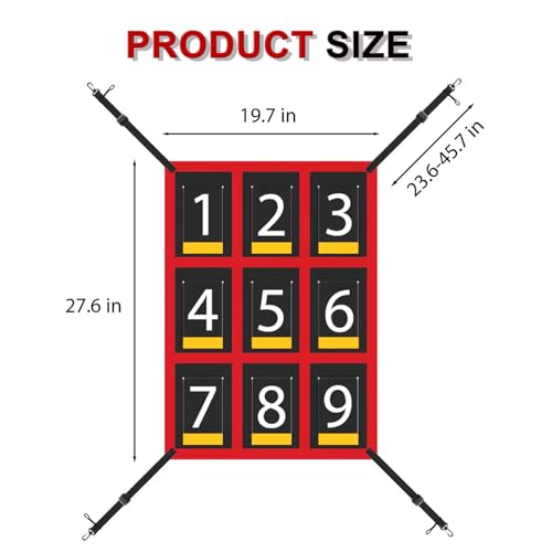 Adjustable Baseball Softball Strike Zone Target Net 19x27 in E48089