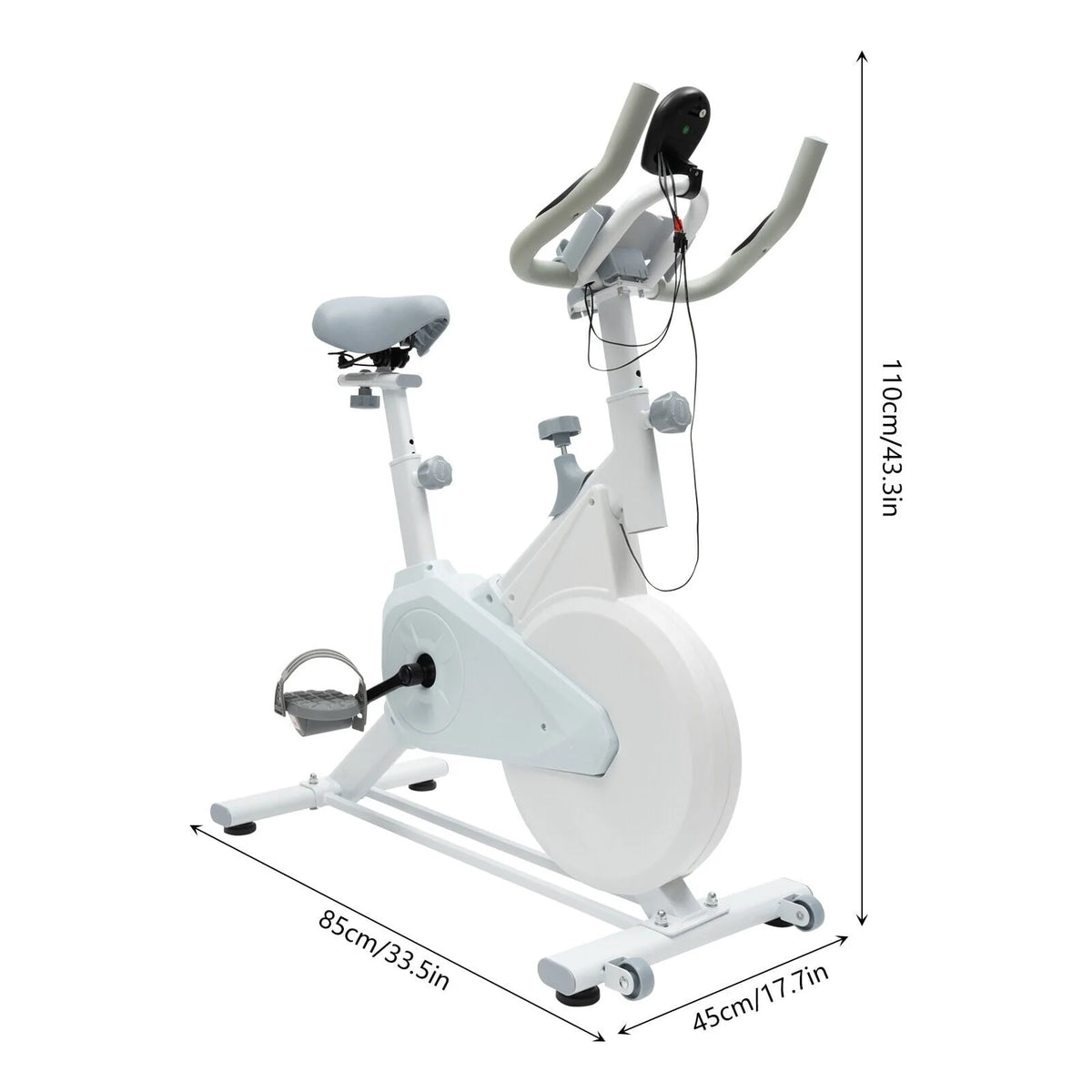 Indoor Cycling Exercise Bike Black R7473