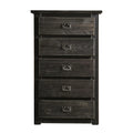 5 Drawer Wooden Chest with Bail Pulls F96081