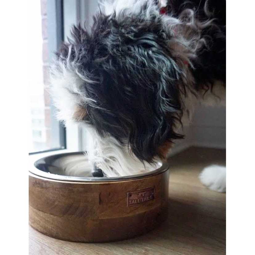 Wood Dog Bowl E3616