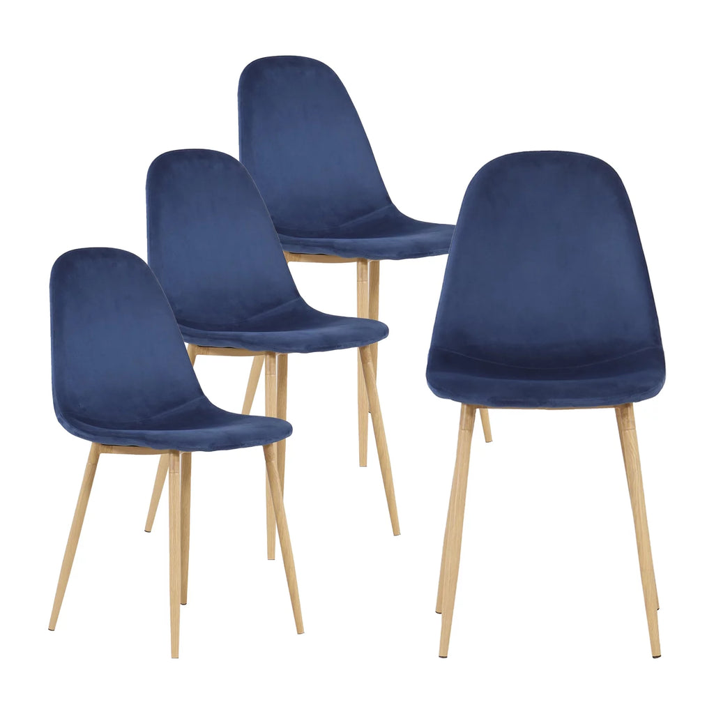 Velvet Upholstered Dining Chairs Set of 4 Y541