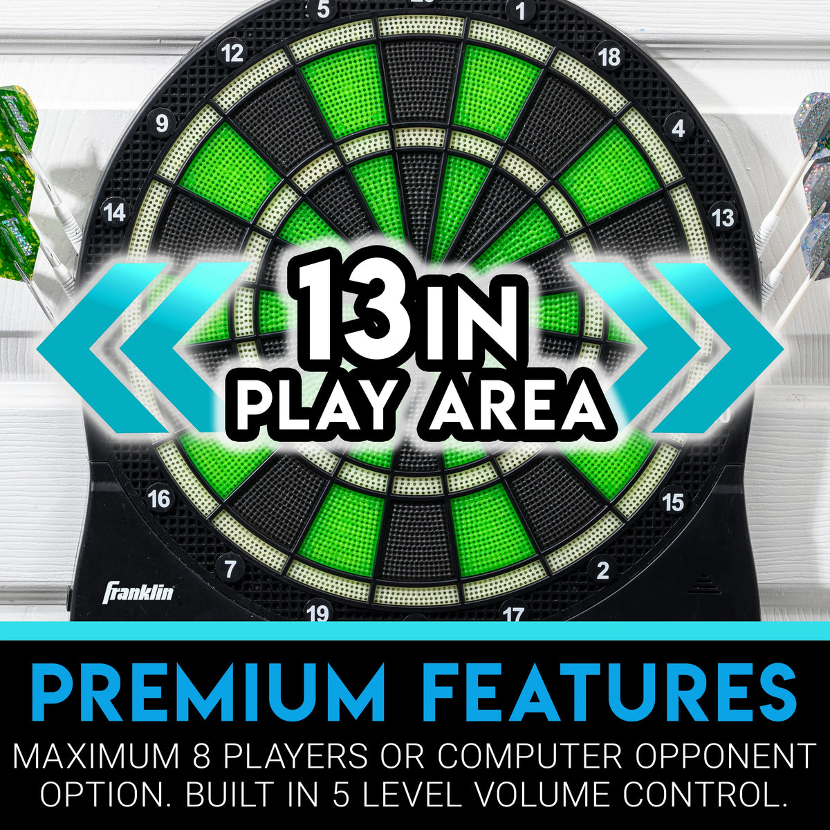 Light Up Electronic Soft Tip Dart Board Set with Digital Scoreboard C91166