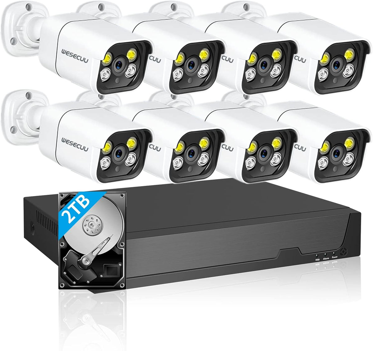 8 Channel 5MP Poe NVR Security Camera System with 2TB Hard Drive X984