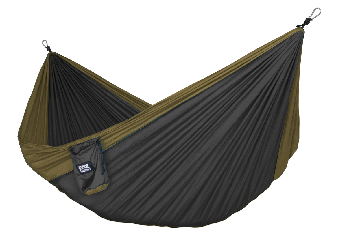 Double Camping Hammock with Straps & Steel Carabiners T806002