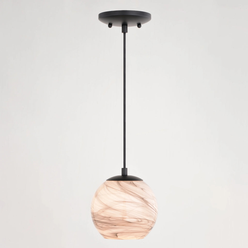 Matte Black Art Glass Mini Pendant Ceiling Light C14701