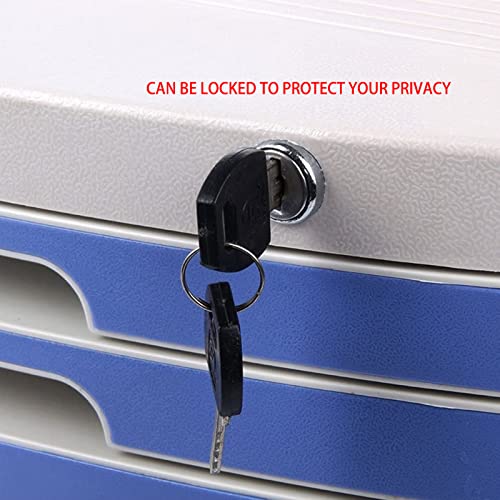 10 Layers Lockable Flat Blue File Cabinet F76699