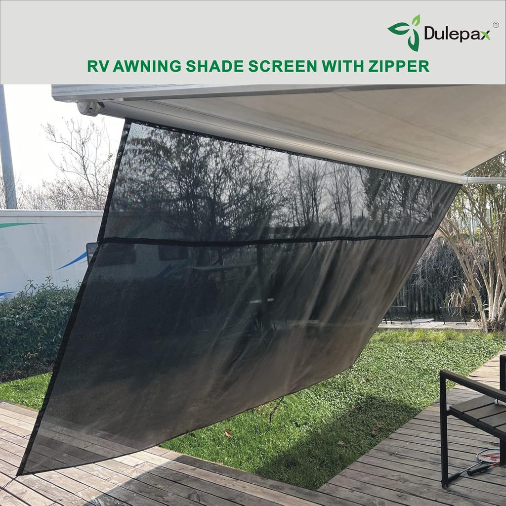 RV Awning Shade Screen with Zipper 8'X11'3'' O1715