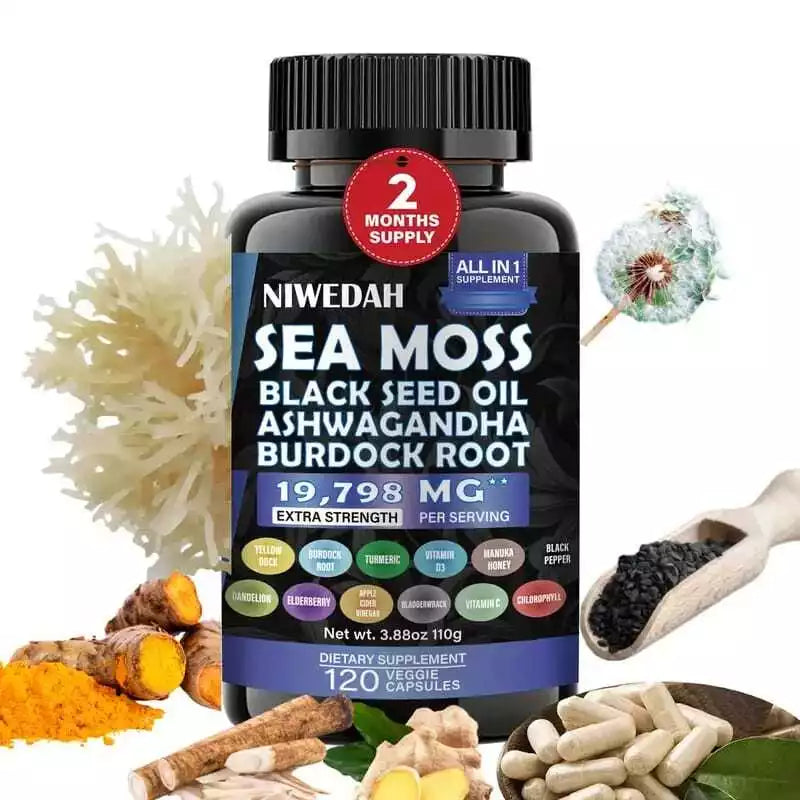 Sea Moss Black Seed Oil Multivitamin 120 Capsules F280216