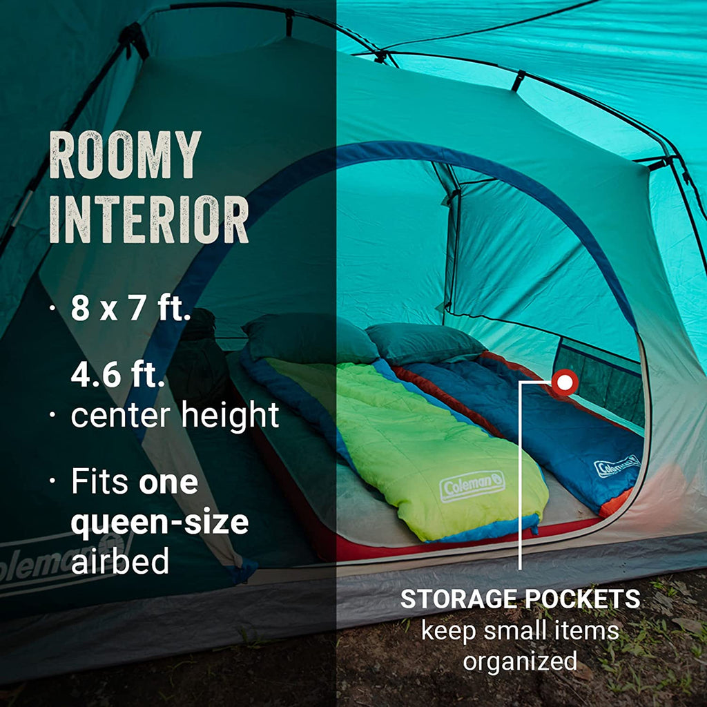 2/4/6 Person Weatherproof Camping Tent with Rainfly and Carry Bag S980384