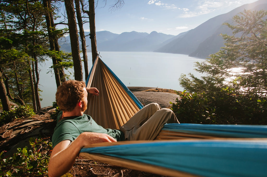 Double Camping Hammock with Straps & Steel Carabiners T806002