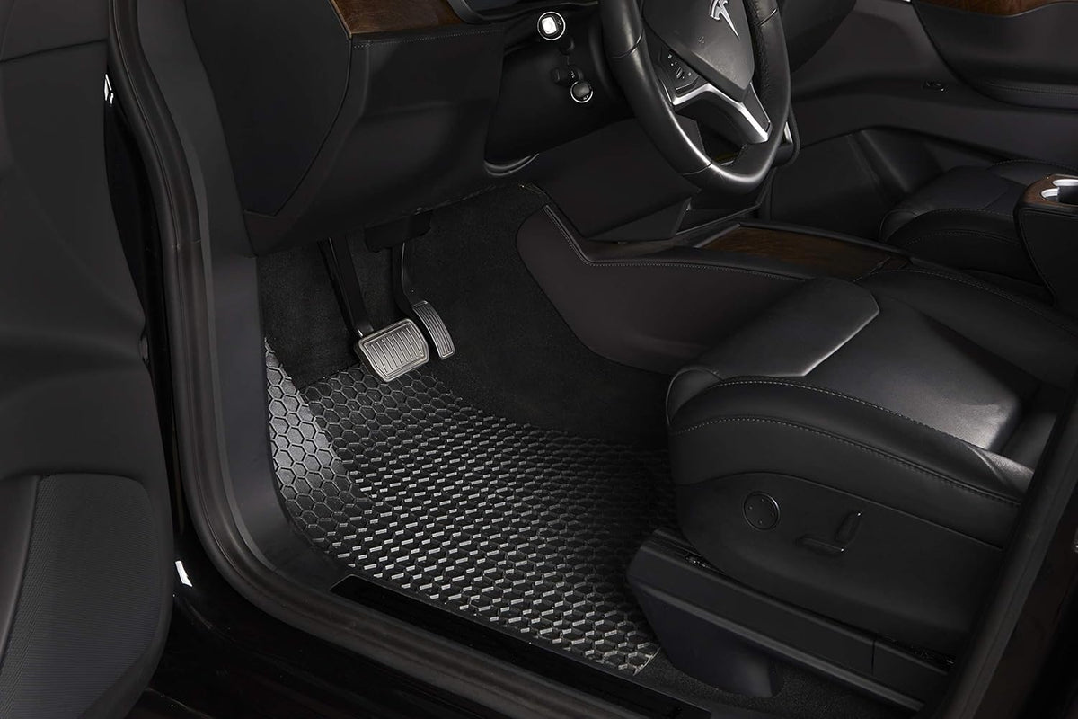 Black Rubber All Weather Floor Mats for 8 Seater Honda Odyssey 2011-2017 S504