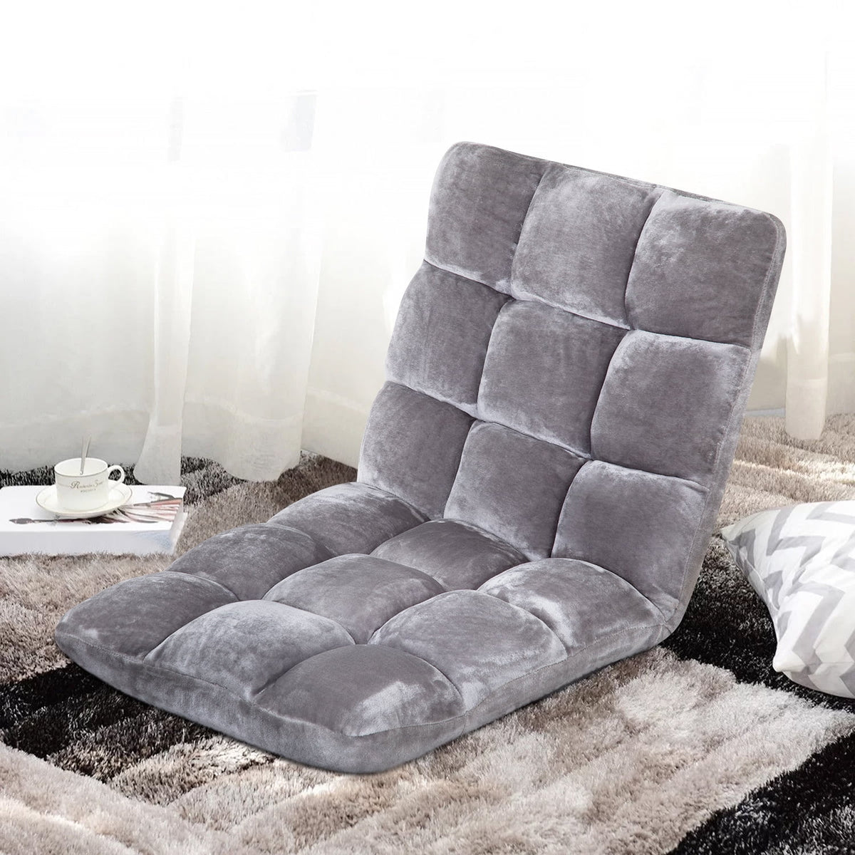 Adjustable Backrest Armless Floor Chair B88842