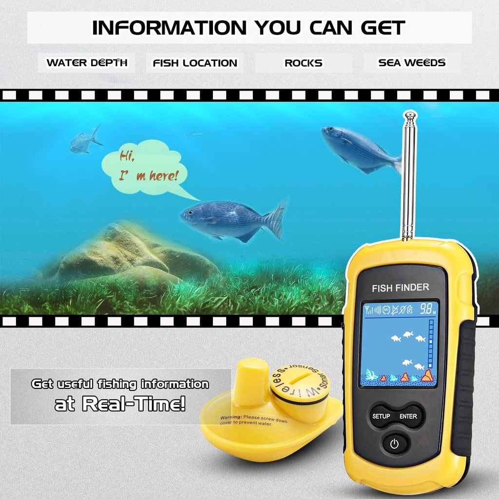 Castable Wireless Portable Fish Finder Sonar Detector Pack of 2 P85163
