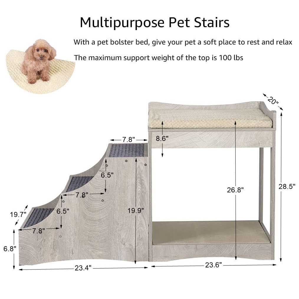 Pet Bunk Bed with Removable Step C658