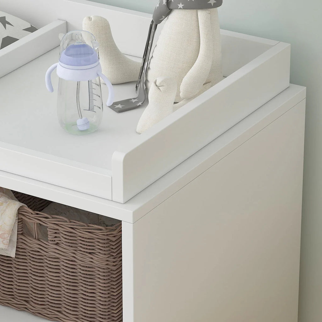 White 5 Drawer Baby Changing Table Dresser F531108