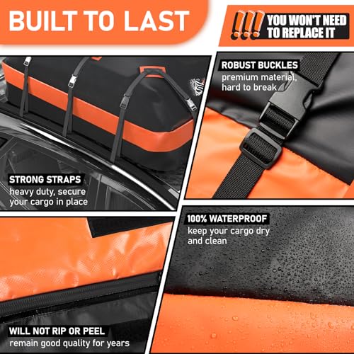 21 Cubic feet Waterproof Car Roof Cargo Carrier Bag O2052