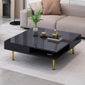 High Gloss 2-Tier Coffee Table with 2 Drawers B6243