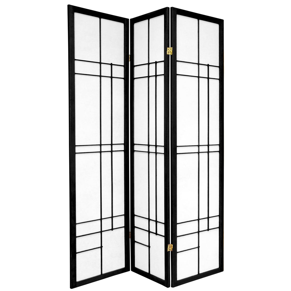 Black 3 Panel Shoji Screen E175972