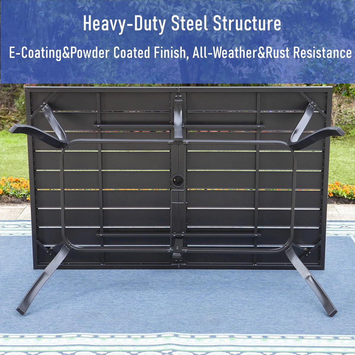 8-Piece Outdoor Patio Set with 13 ft Umbrella, 6 Wicker Cushioned Chairs & Rectangular Table S987694