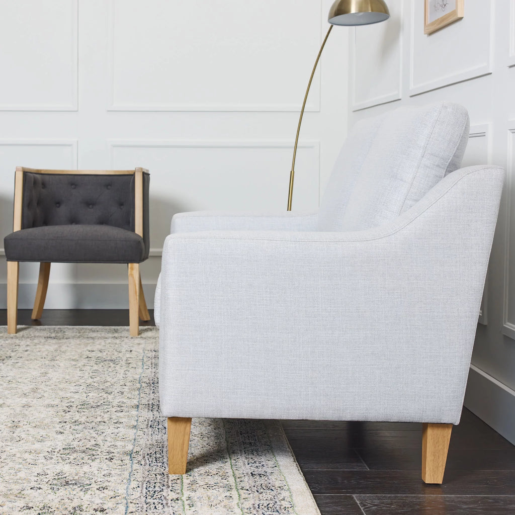 Light Gray Upholstered Loveseat I72363