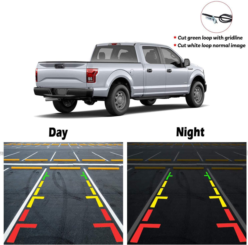 Black Tailgate Backup Reverse Handle with Backup Camera for Pickup Truck Pack of 2 E87114