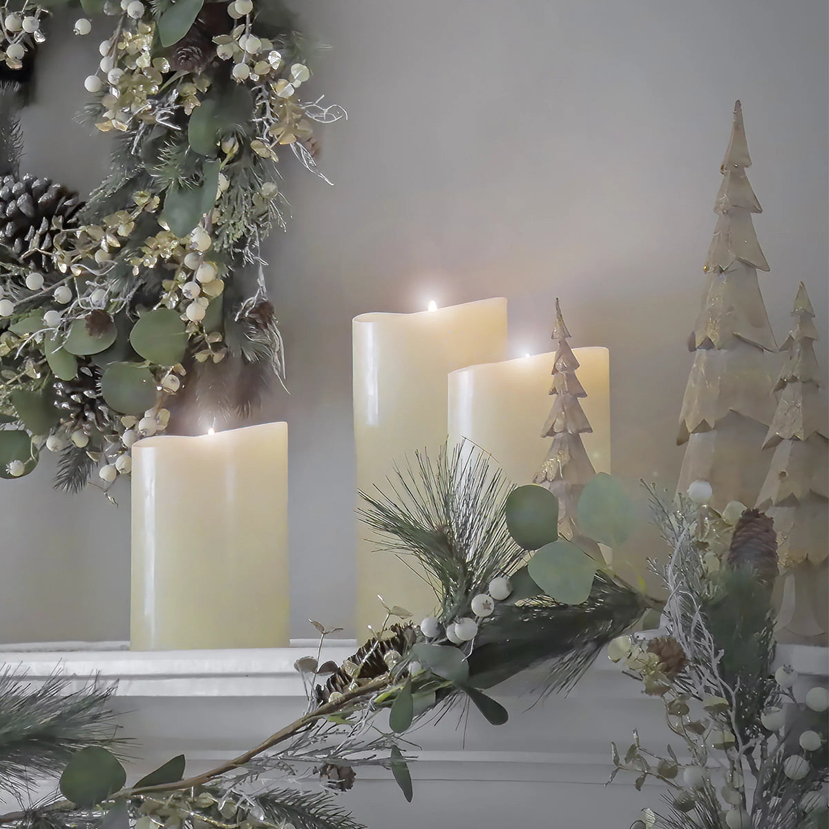 Flameless Candle with Remote, Ivory, 10 in J53823