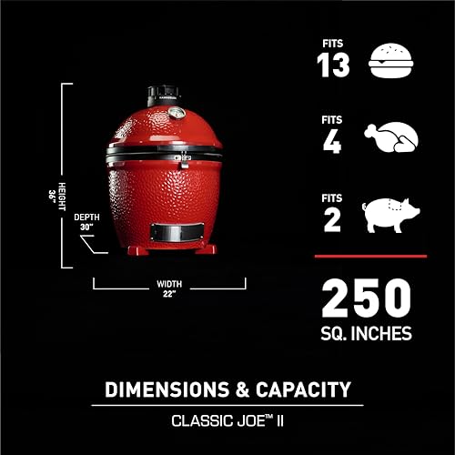 18-inch Ceramic Charcoal Grill and Smoker with Cart E21053