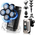 Cordless Electric Rotary Shaver Grooming Kit, Waterproof, LED Display, Fast Charge, Pack of 2 I44744