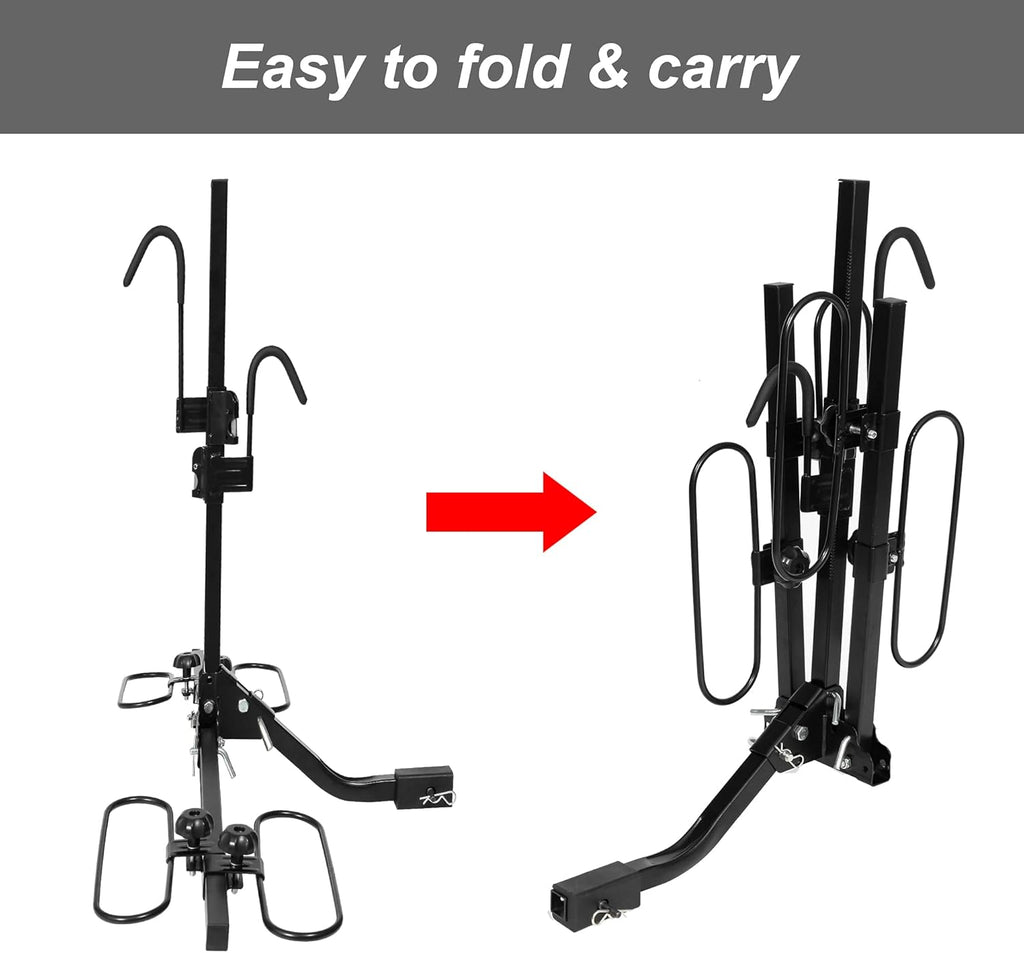2 Bikes Hitch Mount Platform Bike Rack B598442