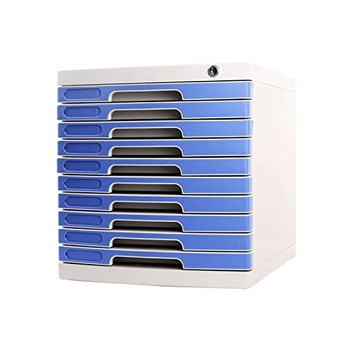 10 Layers Lockable Flat Blue File Cabinet F76699