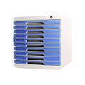 10 Layers Lockable Flat Blue File Cabinet F76699