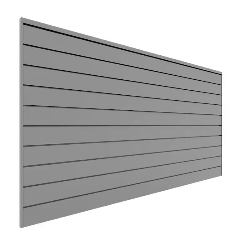 PVC Slatwall 8 ft. x 4 ft. Light Gray L186983