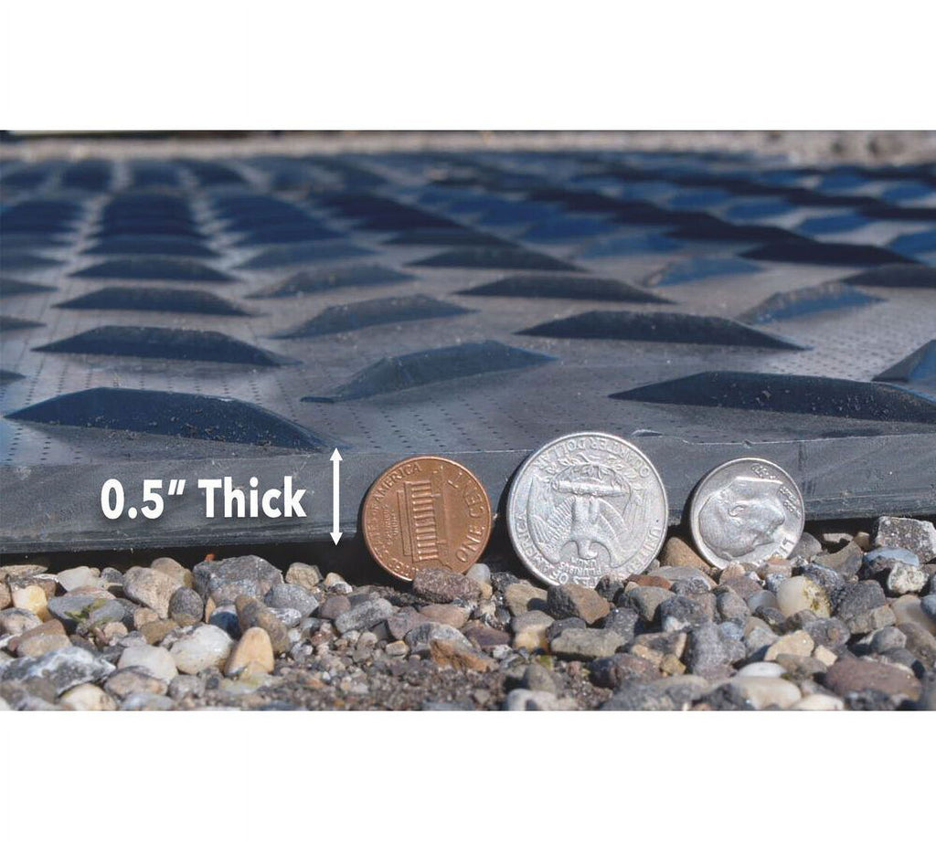 4 Pcs Tan Ground Protection Mats with 6 Pcs Connectors L9775