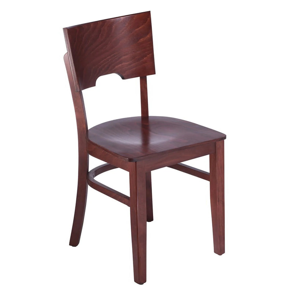 Mahogany Wood Seat Side Chair Set of 2 K865169