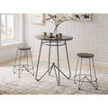 Gray Oak Counter Height Table with 2 Stools 3PC Set M9968